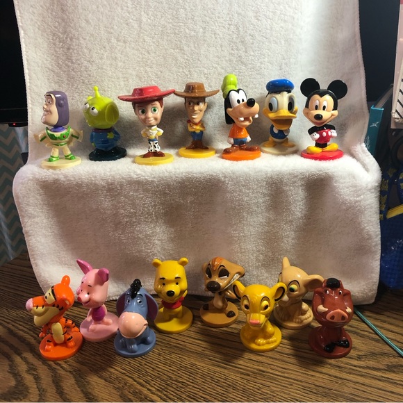 Disney Bobble Head characters by Kellogg’s -set of 15 90’s cereal toys - Picture 1 of 9